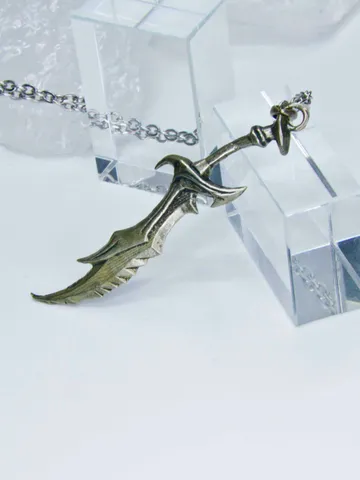 Skyrim daedric sword pendant / Skyrim sword necklace / Skyrim, oblivion, morrowind cosplay / Handmade amulet /Geek Gif $50.60