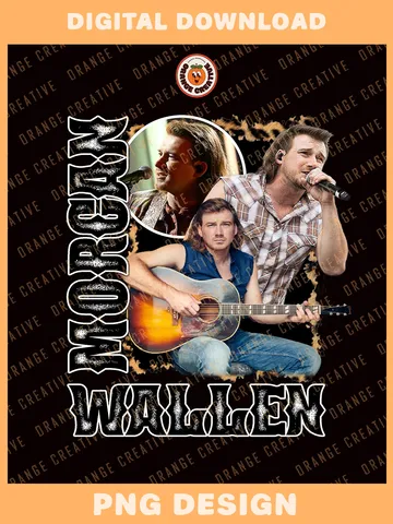 Retro Mor.gan Wallen Leopard Bootleg T-shirt PNG, 90s Bootleg Template, Graphic Mor.gan Wallen PNG Files, Custom Bootleg Country Music Tee, Digital Download $4.99