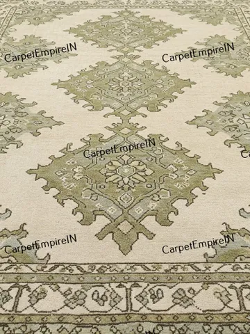 Buy Green modern Oushak Hand Knotted Rug4x6,5x8,6x9,8x10,9x12,10x14 ft Handmade Rugs for Living Room-Antique Contemporary rug,kids rug $567.80