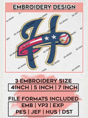 MiLB Harrisburg Senators Embroidery Design Files, MiLB Harrisburg Senators Logo, Minor League Baseball Logo Embroidery Designs, MiLB embroidery designs, Machine embroidery designs, Digital Download $6.99