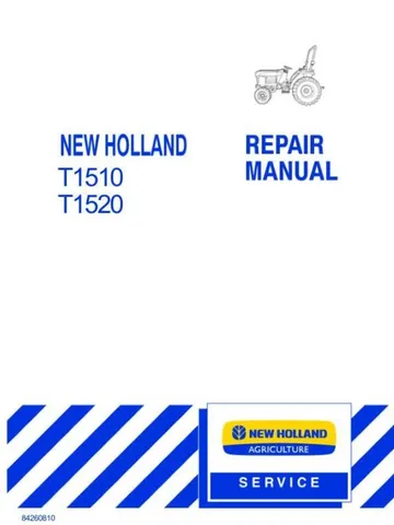 New Holland T1510, T1520 Tractor Service Manual Repair Shop