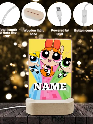 Power Puff Girls Light, Custom NAME $42.00