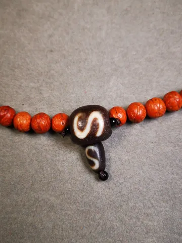 Gandhanra Old Wealth Buddha Dzi Guru Bead,T-drilled 3-Hole Mala Bead, Prayer Bead,Connector Bead for Buddhist Bead $149.99