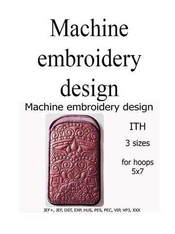Machine Embroidery Design Phone case In the Hoop $4.50