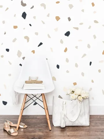Terrazzo Wall Decals - Stones Wall Sticker, Terrazzo Sticker, Multi colored Terrazzo Decor, Polka Dot Sticker, Kids Decals, Nursery Decor $29.99