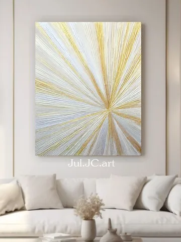 Gold and Beige Abstract Wall Art Textured Painting Modern Original art Pearly and golden shades home decor $275.00