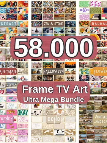 Frame TV Art Set of 58000 | Vintage Art Collection | Minimalist Maximalist TV Art | Famous Paintings, Samsung Frame TV Art, Digital Download $8.29