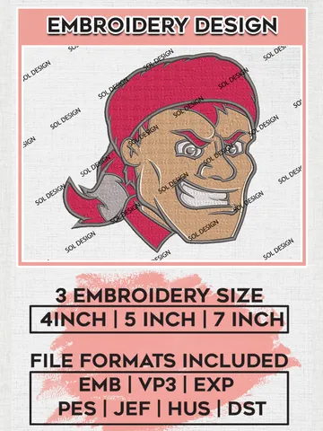 Sacred Heart Pioneers Mascot Embroidery Designs, NCAA Logo Embroidery Files, NCAA Sacred Heart Logo, NCAA Embroidery Designs, Machine Embroidery Designs, Digital Download $6.99