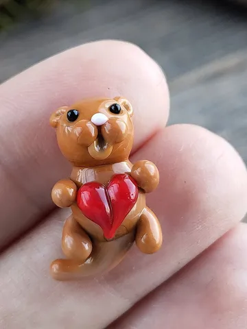 GLASS FIGURINES Sea otter figurine Tiny otter gifts miniature otter decor Blown glass art otter ornaments Aarium decor Tank Fish decoration $26.63
