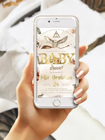 DIY Wizarding World Baby Shower iNVITATION; Magic School Baby Shower Template; School of Wizard Baby Shower invitation template; wP66 $11.62
