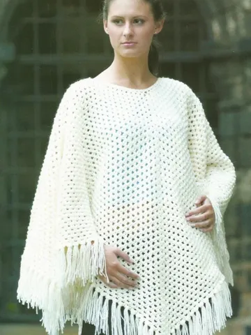 Crochet poncho pattern, Cardigan pattern , Womens crochet aran poncho , granny square poncho PDF $6.68