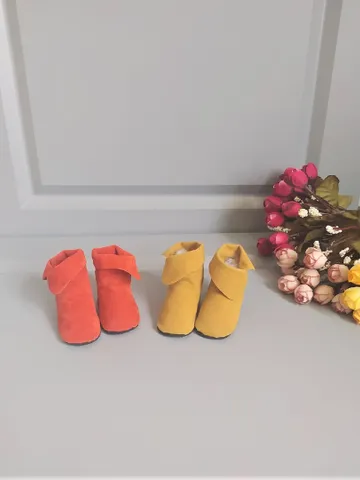 wellie wisher doll shoes - Suede autumn boots with a lapel for Wellie Whisher - 5cm doll shoes - Christmas gift idea $17.38