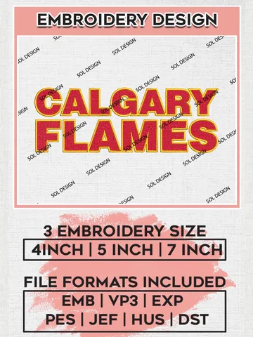 NHL Calgary Flames Word Logo Embroidery Designs, NHL Flames Machine Embroidery Designs, NHL Embroidery Designs, NHL Machine Embroidery Designs, Digital Download