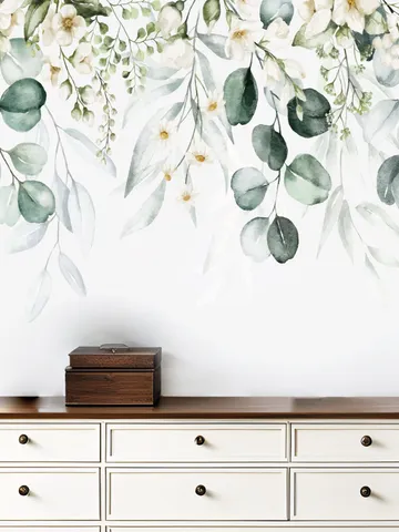 Eucalyptus Wall Decal Greenery Stickers Vines Decor Peel and stick Gift el133 $27.99