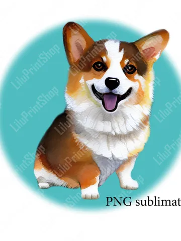 Corgi clipart png for dog lover, Corgi sublimation design printable, digital Instant download $2.71