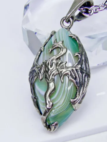 Large soaring dragon Acatosh  / Elder Scrolls Inspired Pendant / Skyrim dragon pendant / GeekJewelryManWorkshop $65.00