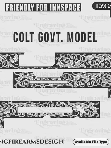 Engraving Firearms Design Colt1911 GOVT. Model Scroll Design $59.99