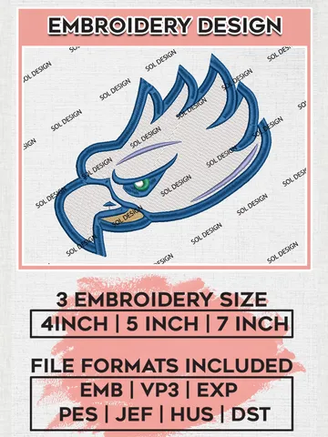 Florida Gulf Coast Eagles Embroidery Designs, NCAA Logo Embroidery Files, NCAA Florida Gulf Coast Eagles Logo, NCAA Embroidery Designs, Machine Embroidery Designs, Digital Download $6.99
