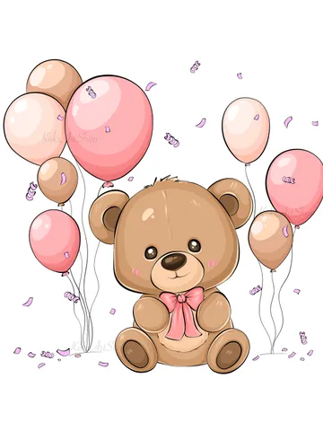 Teddy bear clipart, Baby shower png clipart, Baby shower clipart, Reveal party clipart, Reveal party decor, Baby shower thanks card $1.00