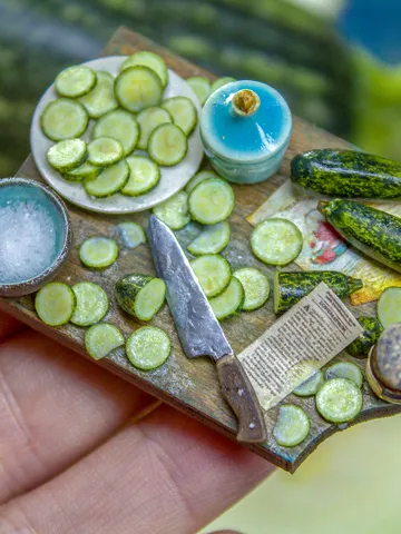 TUTORIAL Miniature zucchini cane with polymer clay $13.00