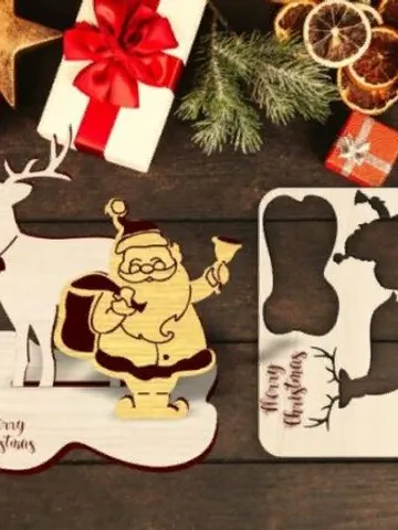 Digital Template Cnc Router Files Postcard Stand Cnc for Wood Laser Cut Pattern $7.50