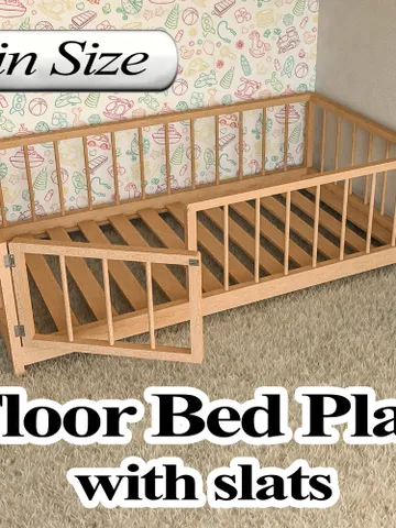 Montessori Floor Bed Plan, Twin Size, PDF, DIY $14.95