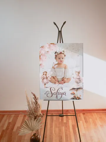 Editable Fairy Birthday photo banner template Fairy Floral Birthday Magical Enchanted Fairy Birthday Pixie Fairy photoprop Magical fa12 $12.78