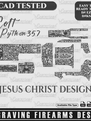 Engraving Firearms Design Colt Python 357 Jesus Design $59.99