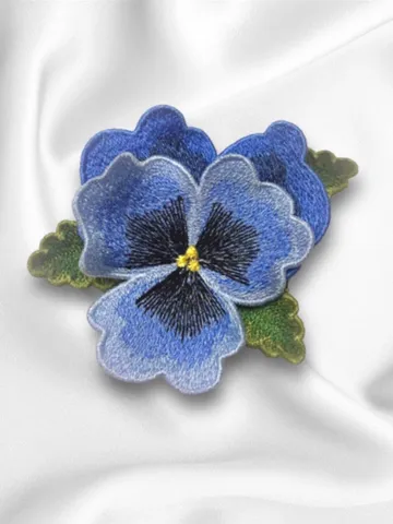 Pansies FSL machine embroidery designs Free standing lace embroidery pattern 3D embroidery motif Flower FSL embroidery brooch FSL hairpin $8.08