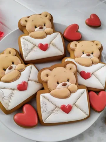 Valentines Day cookie cutters Teddy bear cookie cutters Custom stamp cookie cutter for cake topper gingerbread cookie $18.00