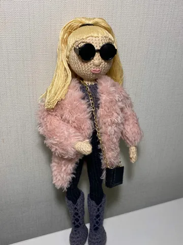 Crochet handmade doll Stylish girl