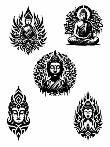 Buddha SVG Bundle, Buddhism Clipart, Buddha Vector, Meditation SVG, Religious Svg, Yoga Svg, The Buddha svg $1.56