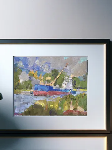 landscape "Cargo ship" $250.00
