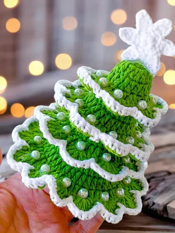 Crochet Christmas Tree Pattern, Beginner-Friendly Amigurumi Decor for DIY Holiday Decorations and Festive Gift Ideas $5.40