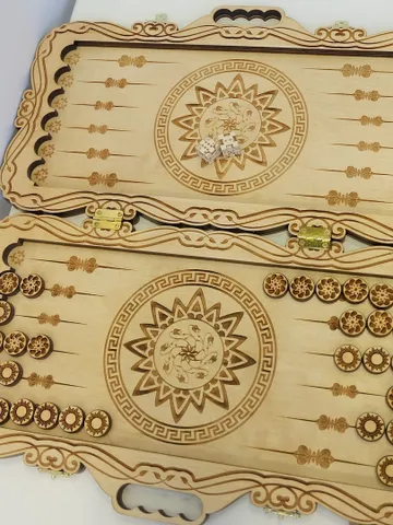 Digital Template Cnc Router Files Backgammon Cnc for Wood Laser Cut Pattern $6.50