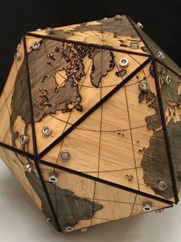 Digital Template Cnc Router Files Cnc Dymaxion Globe Files for Wood Laser Cut Pattern $7.50