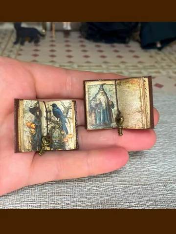 Antique books for dollhouse. 1:12. Handmade. $35.00