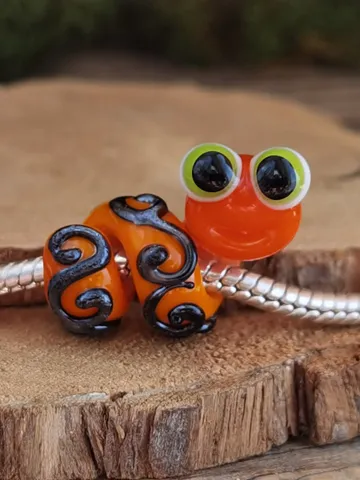 Snake beads Glass snake dread beads Large hole beads European beads European bracelet Snake Charm beads snake lampwork beads big hole bead $19.92