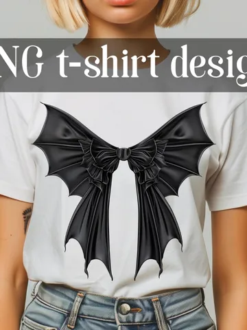 Halloween Bat Gothic Coquette bow png, black bow png, retro halloween png, Gothic png, soft girl png, Gothic Bat png, trending Shirt design $1.63