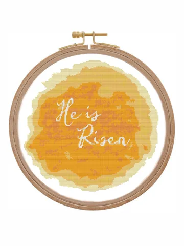 Easter cross stitch pattern modern Religious cross stitch counted Bible verse cross stitch Psalm quote He is risen Positive saying Catholic