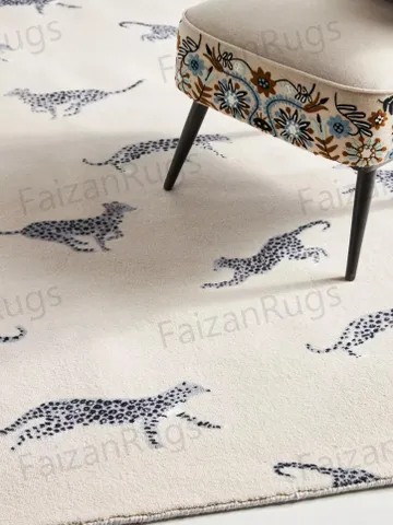 8x10 Cheetah Animal Classic Handmade 100% Wool Rugs Carpets, Handmade Carpet For Living Room, Dining Room, Hallway, Multiroom Carpets $516.06