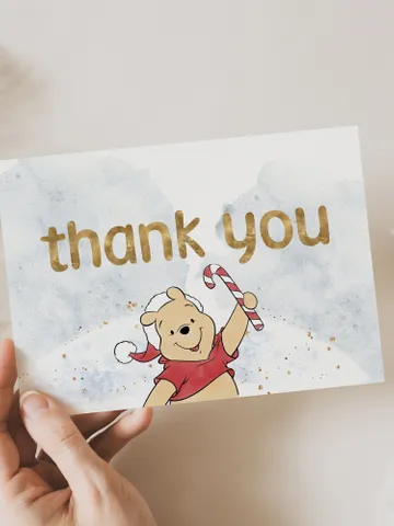 Editable Thank you card Hundred Acre Wood First Birthday party thank you; Winnie the Pooh Party; Classic Pooh Party Birthday ; xpooh1 $8.13