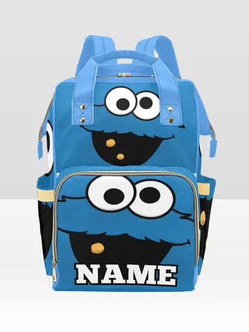 Custom NAME Cookie Monster Diaper Bag Backpack $59.97