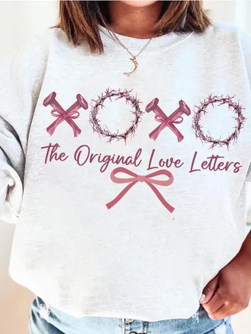 XOXO the original love letters png, Christian Valentines Png, Valentine Day Png, Valentine Bow Png, Christian Shirt, Jesus Valentine Png $4.18