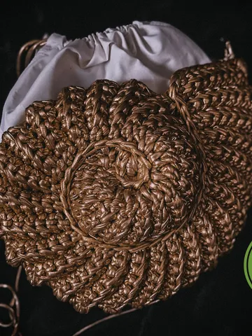 Crochet pattern shell bag PDF digital instant download, video tutorial, small round purse, women handbag, shoulder crossbody, gold metallic $8.00
