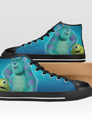 Monsters Inc Shoes, High-Top Sneakers, Handmade Footwear $59.97