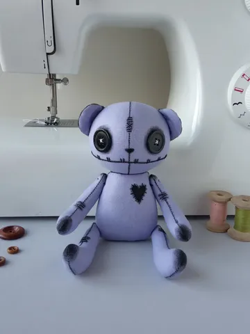 Handmade Bear Doll – Purple $63.00