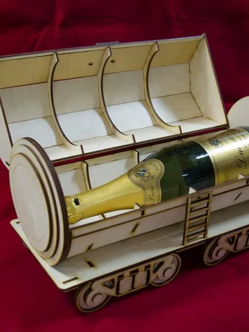 Digital Template Cnc Router Files Cnc Wine Box Files for Wood Laser Cut Pattern $6.50