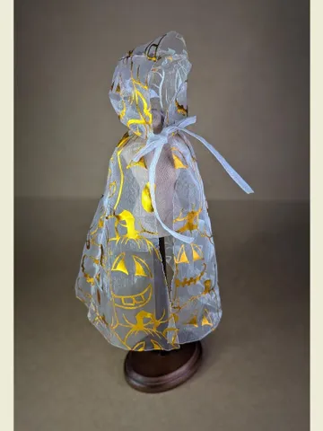Handmade Halloween transparent cape for 1/6 scale fashion dolls $17.00