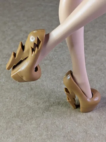 Beige heels shoes for fashion female dolls (MH, EAH) $18.00